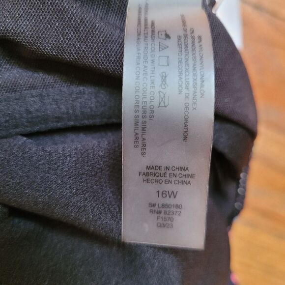 Island Escape Plus Size Floral-Print Tiered Tankini Top Multicolor Size 16W - Picture 8 of 11